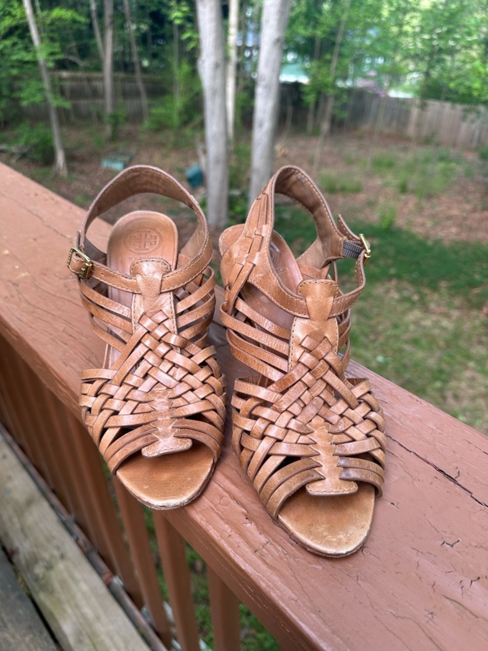 Tory Burch tan leather sandals